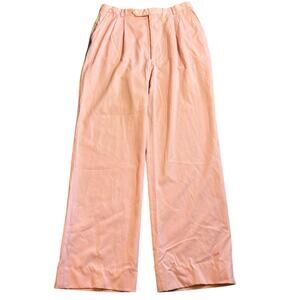 Vtg 70s High Rise Pastel Pink Wide Leg Pants Womens 29x30 Office Career Fairy